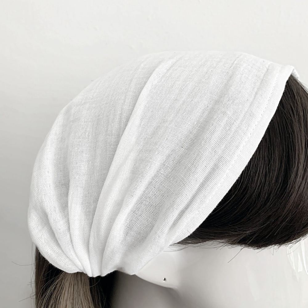 White Organic Gauze headband